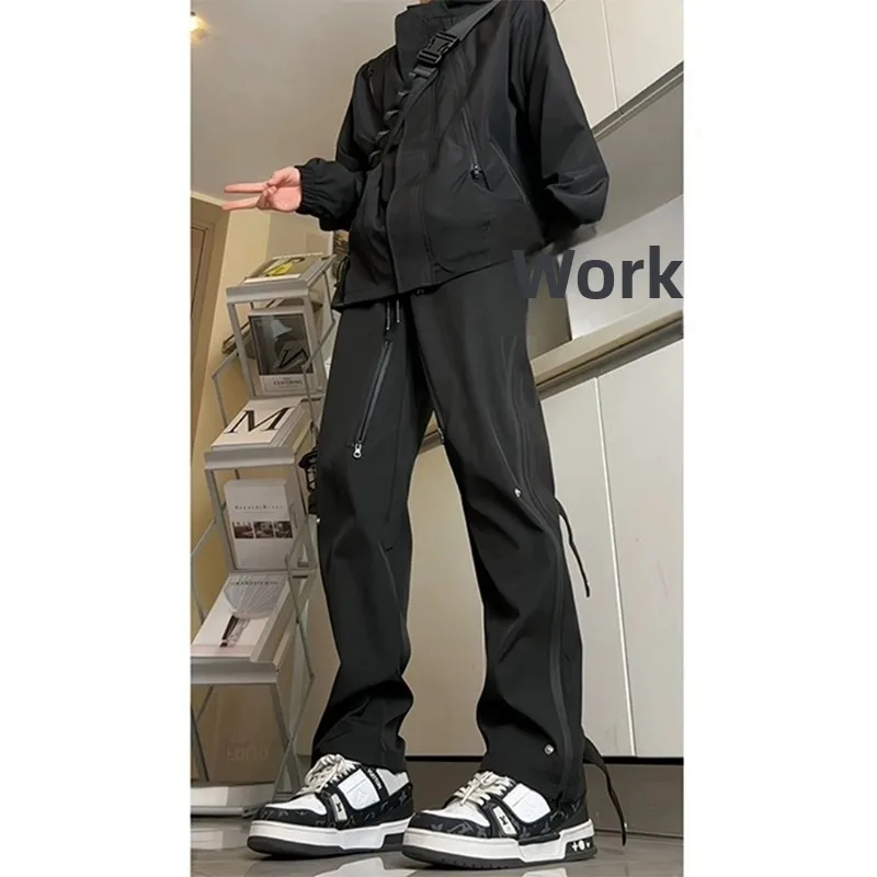 

Мужские повседневные свободные брюки для спецодежды, осенне-зимние тяжелые брюки Du 300 Pou, ветрозащитные водонепроницаемые походные брюки, модный бренд