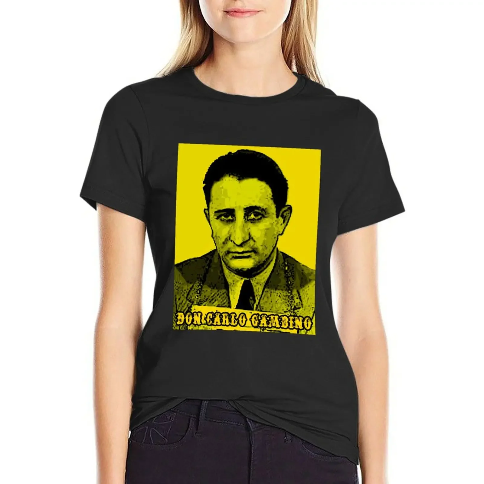 Don Carlo Gambino Mobster T-Shirt summer clothes Female clothing shirts graphic tees kawaii clothes Women t shirt