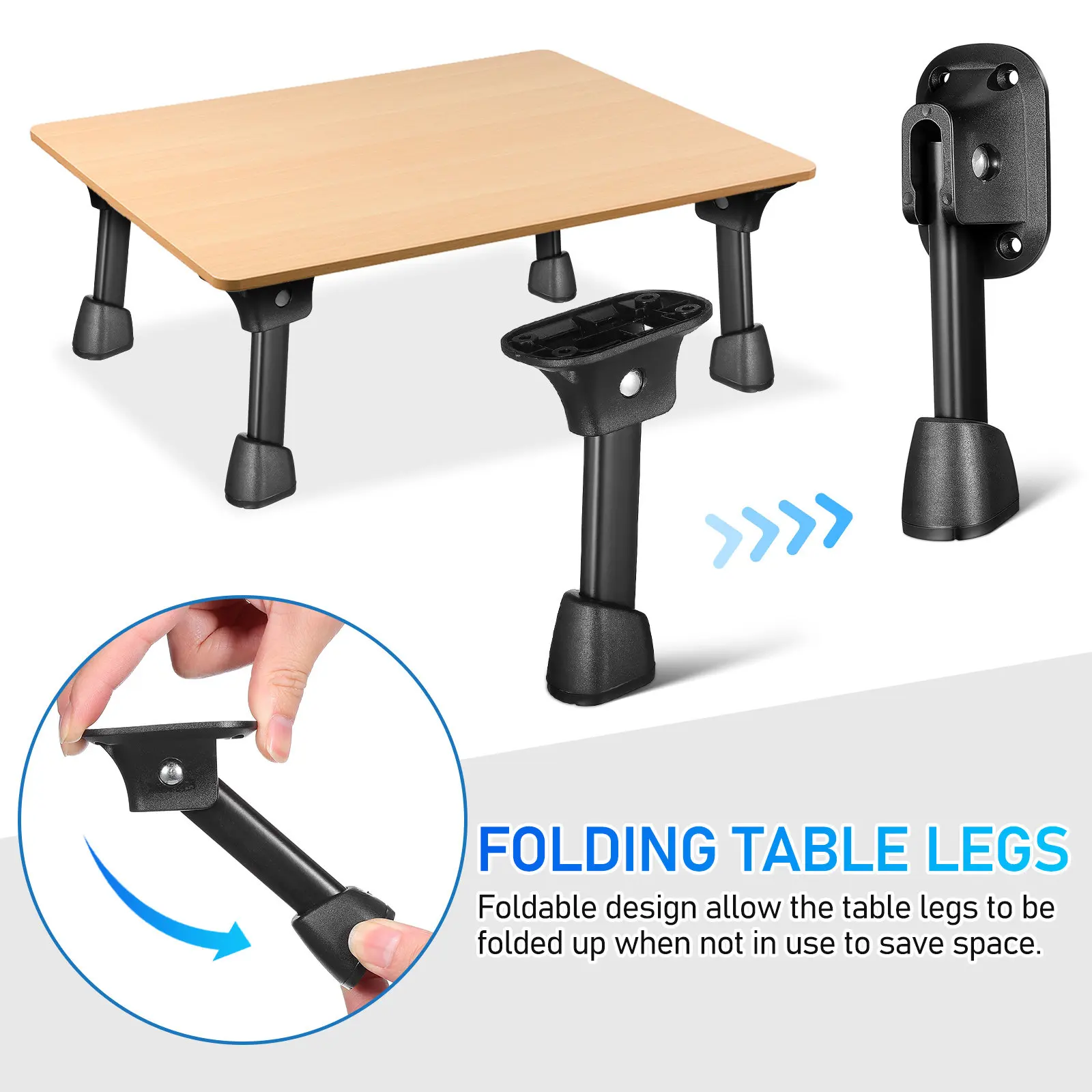 4Pcs Iron Folding Table Legs Heavy Duty Modern Furniture Legs for Dining Table Night Stand End Tables Foldable Sturdy image 2