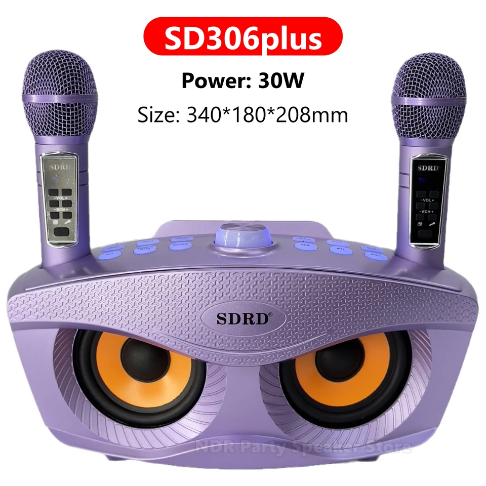 SD306 Owl Sound 2-in-1 Portable Karaoke Wireless Bluetooth Speaker