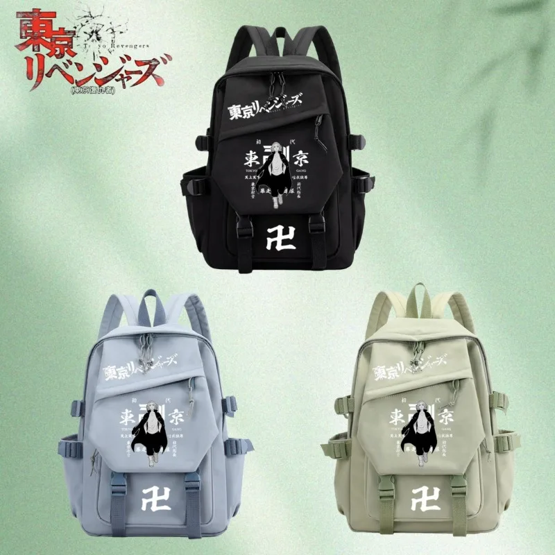 Mochila Tokyo Revengers Cartoon Anime Manjiro Sano, bolso escolar portátil de gran capacidad, moderno y sencillo, para hombres y mujeres