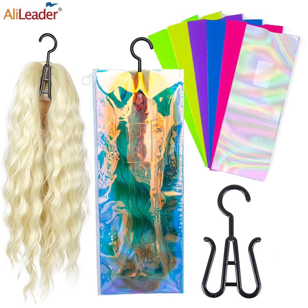 Cheap Wig Storage Tools Wig Bags and Holder Waterproof PVC Storage Carrier Case Hair Bags Alileader Wig Accessories