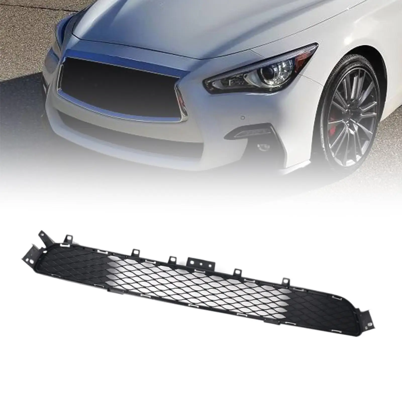 

Front Lower Grille 622544HB4A Replace for Infiniti Q50 Sport 2014-17