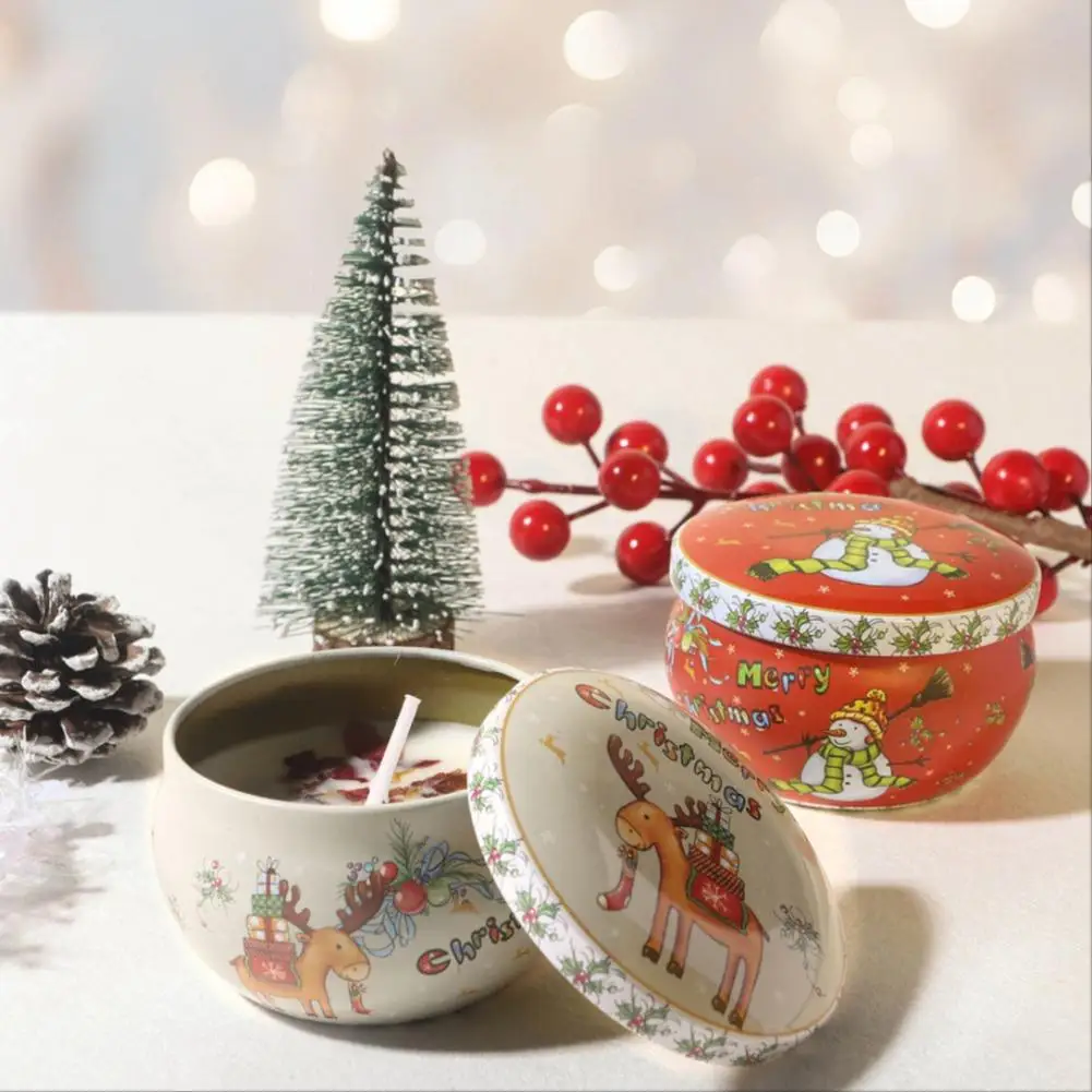 Christmas Scented Candle Gift Belly Fragrance Candle Jar Smokeless Romantic Incense Aromatherapy Candle Party Decorations