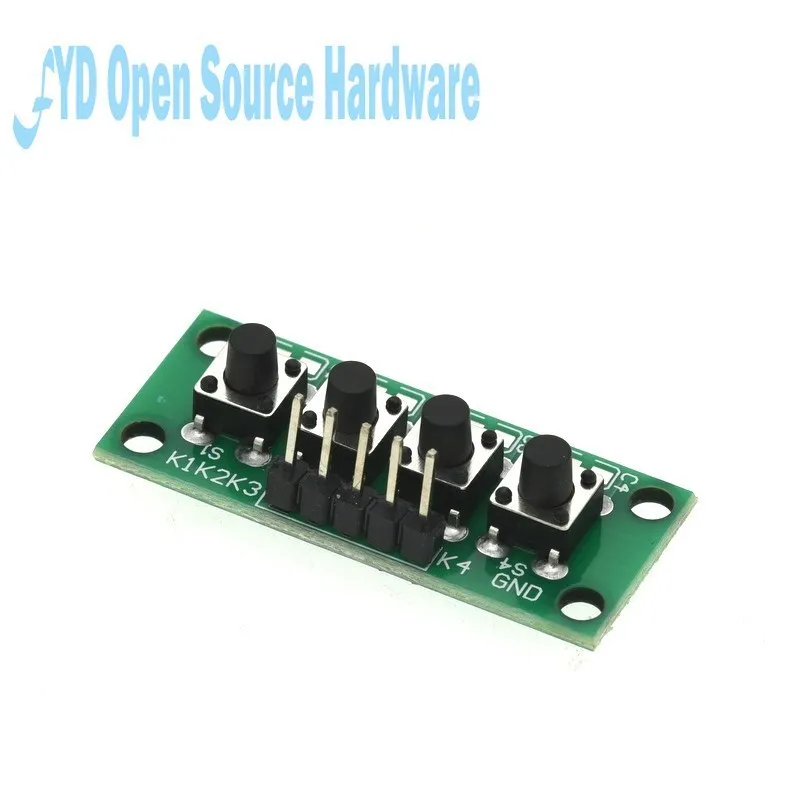 DIY Kit 1x4 4 Independent Key Button Keypad Keyboard Module Mcu For Arduino Student Class Design Graduation Project Experiment