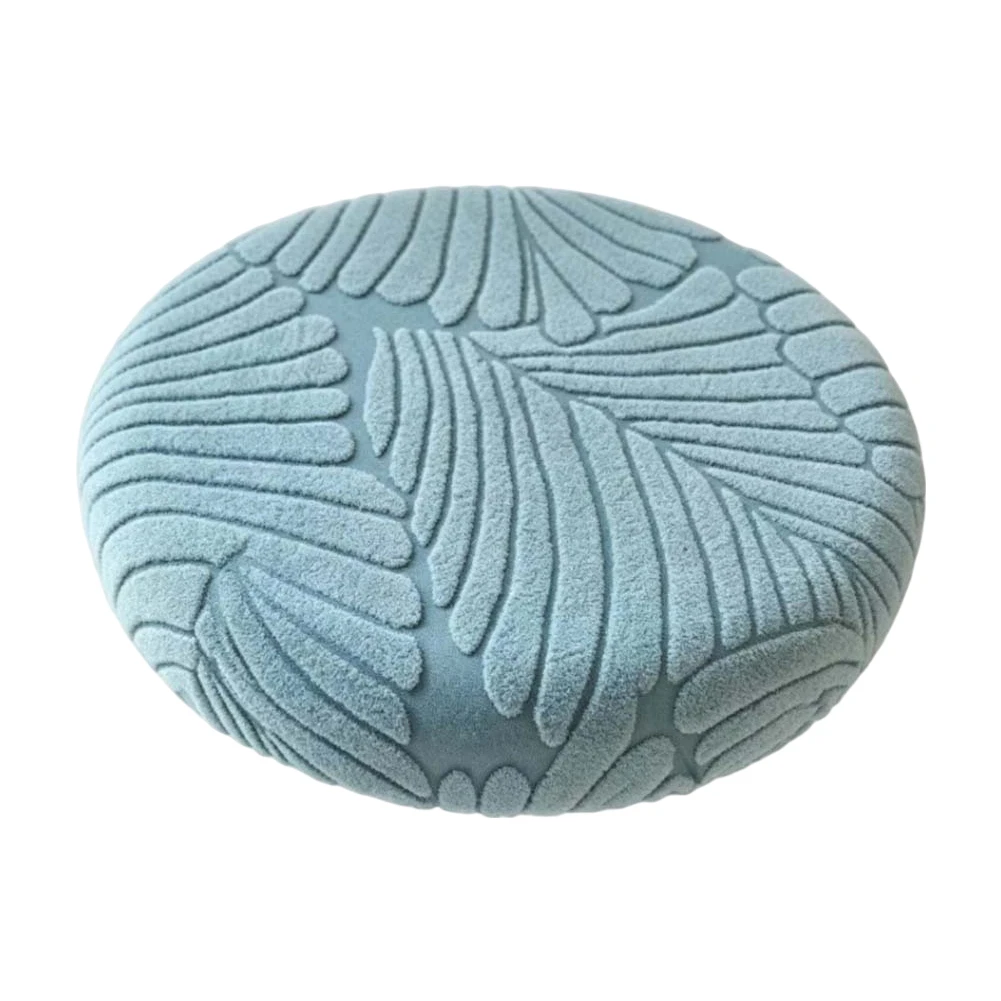 Maple Leaf Printed Stretch Stool Cover for Round Swivel Chairs Fits 30-36cm Diameter Polyester Easy Clean Cover