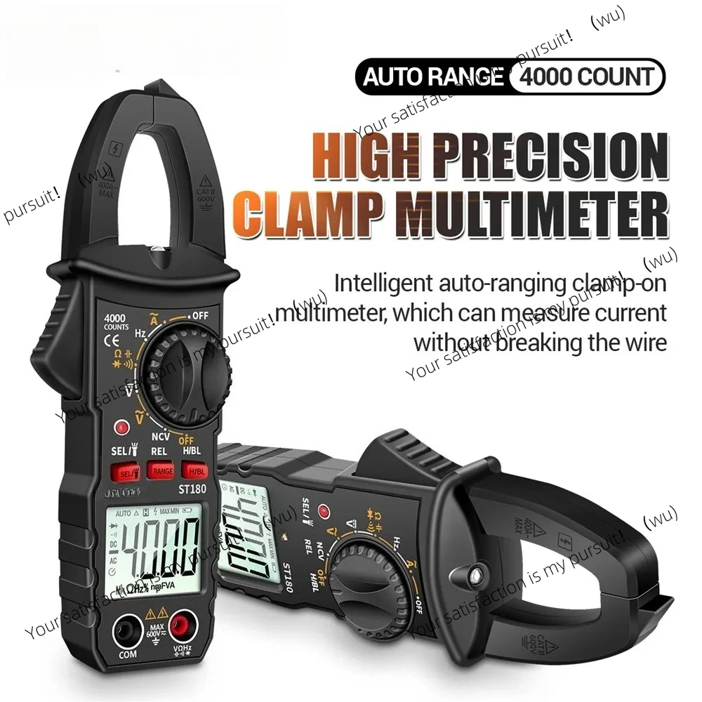 

ST180 клещи переменного тока цифровой 4000 отсчетов мультиметр амперметр тестер напряжения автомобильный усилитель Гц емкость NCV инструмент для Ом