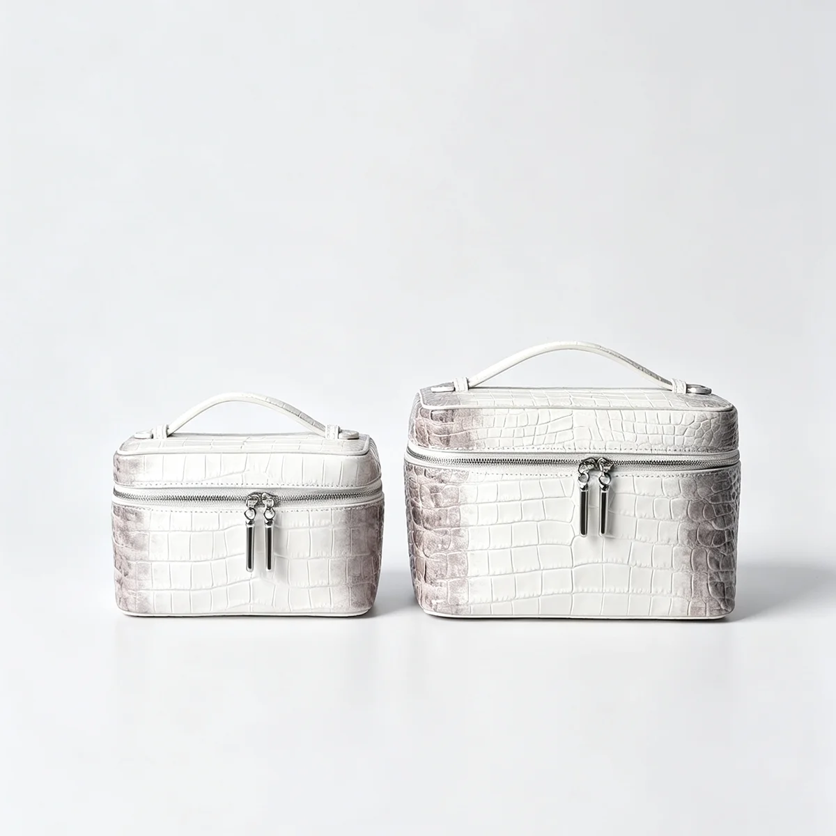 Monogramm-Lunchbox-Tasche aus hochwertigem Himalaya-Leder, große Kapazität, Reise-Make-up-Organizer, Schmucktasche, Kosmetiktasche – Detail 5