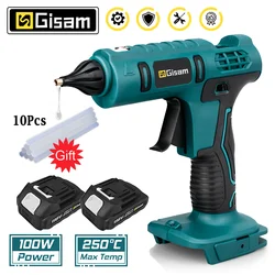 Pistola de cola quente elétrica sem fio Hot Silicone Heat Gun Ferramenta de mão DIY para Makita Bateria 18V Adesivo Hot Melt 10