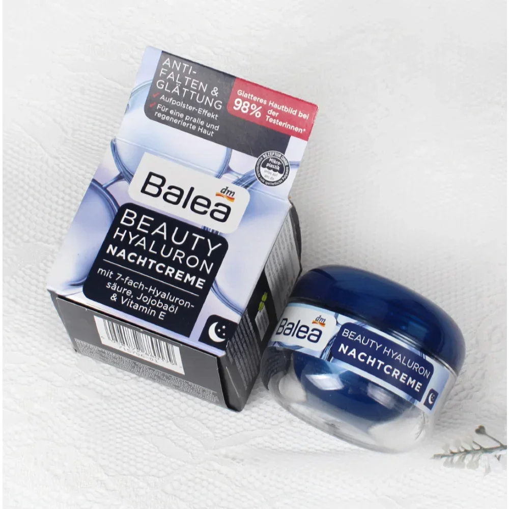 

Ночной крем с гиалуроновой кислотой и коллагеном Balea (Германия), 50 мл, антивозрастной, лифтинг-эффект, укрепляющий, питательный, против морщин, увлажняющий, для ухода за кожей