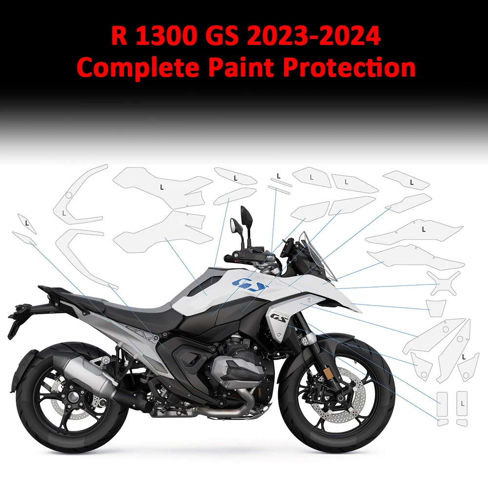 

PPF R1300GS Paint Protection Film Body Protection For BMW R 1300GS R 1300 GS 2024 2023 Sticker TPU Total Protection Kits