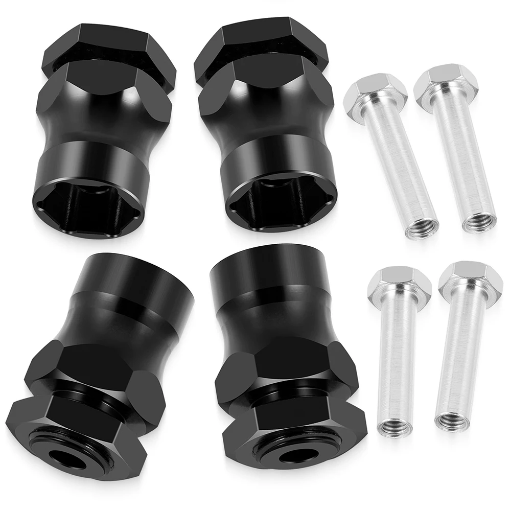 อะแดปเตอร์แปลงล้อหกเหลี่ยม AXSPEED 4 ชิ้น ขนาด 12 มม. ถึง 17 มม. พร้อมน็อตแปลงขยาย 15/20/30 มม. สำหรับรถ 1/10 ที่ได้รับการดัดแปลง รถบักกี้ รถบรรทุก ขนาด 1/8 อะไหล่รถยนต์