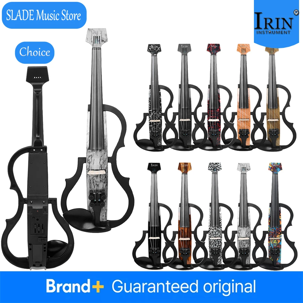 

IRIN 4/4 Electric Violin Carbon Fiber Professional Electric Violin with Case Shoulder Rests Headphones String Instrument Set
