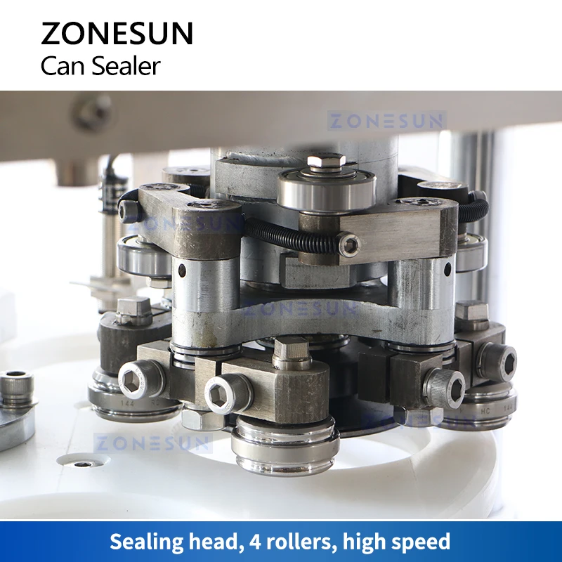Zonesun เครื่องปิดผนึกกระป๋องอัตโนมัติ, เครื่องซีลกระป๋องปลาทูน่าเครื่องซีลกระป๋อง ZS-AFK300อุปกรณ์บรรจุอาหารกระป๋อง