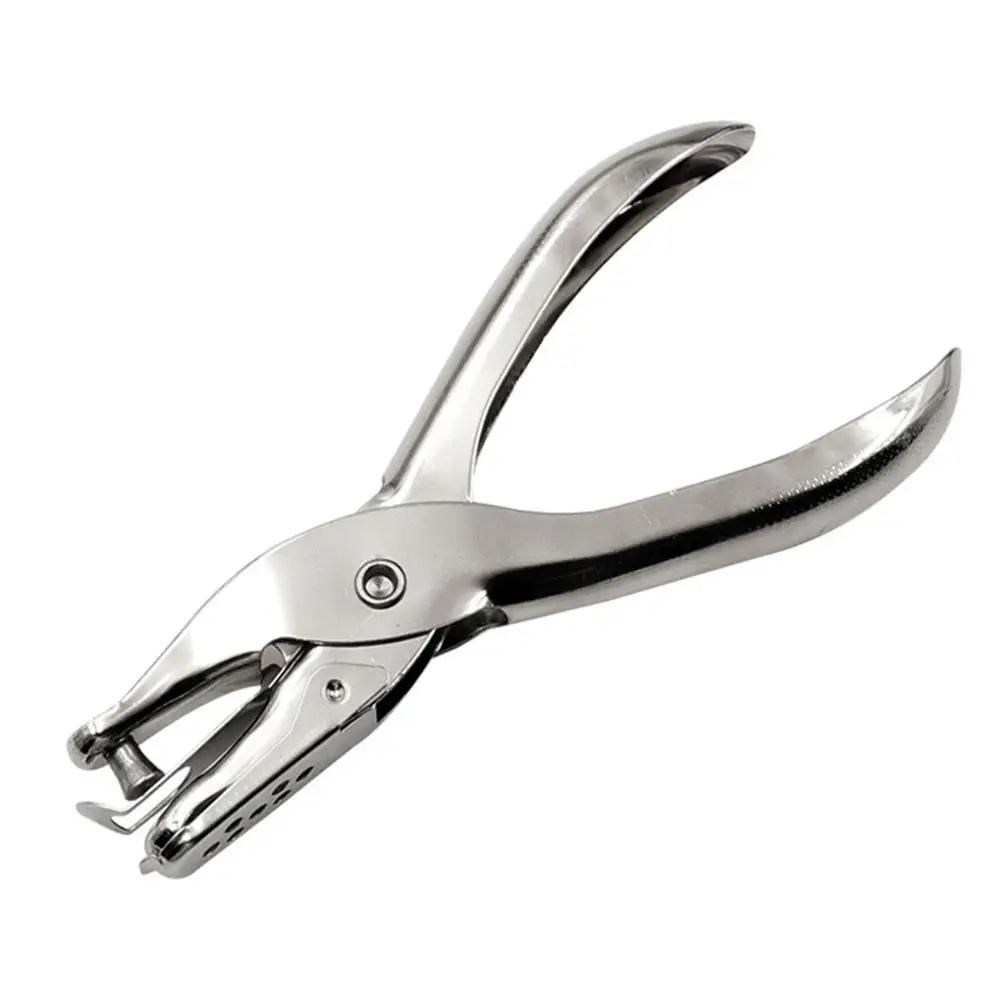 Punch Hole Puncher Hand Tools Silver 16mm Paper Depth 6mm 3mm Punch Diameter Metal Material Silver Color 130mm