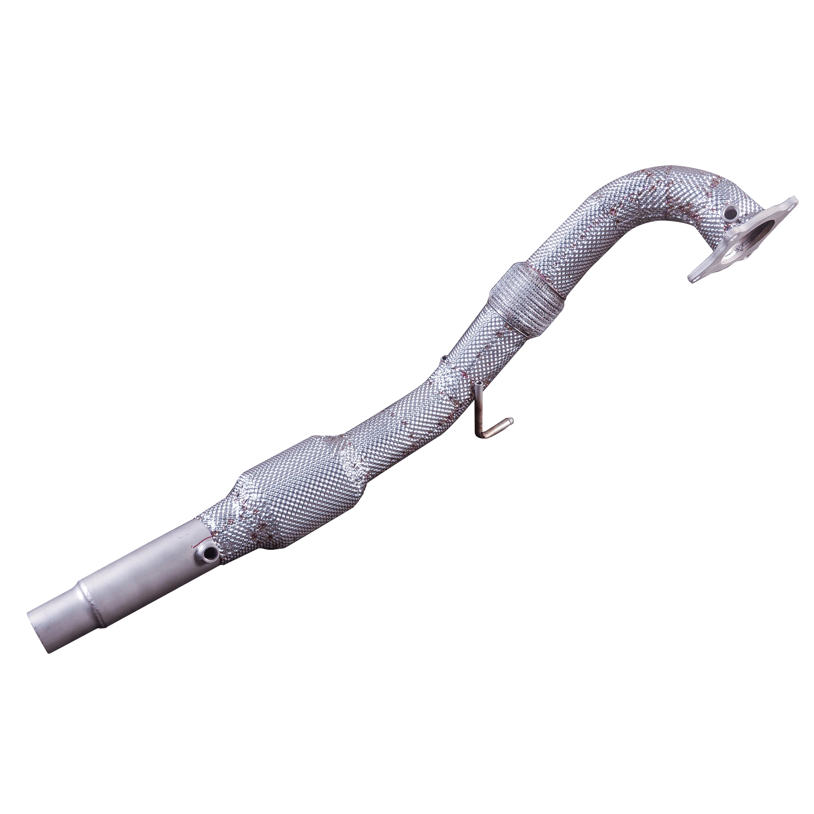 It is suitable for Volkswagen Scirocco R, modified three-way catalytic exhaust pipe with high flow first section sound wave