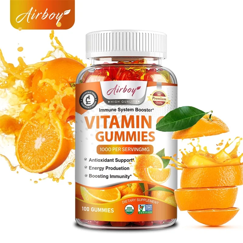 Vitamina C Gummies - Antioxidant, Joint, Immune, Skin, Cellular Respiration, and Cardiovascular Health