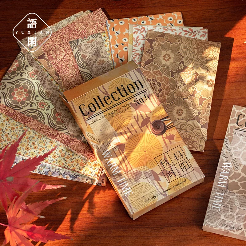 60 pcs Retro artistic floral patterns Decorative paper Planner Scrapbooking Creativity handmade Diy Junk Journal Supplies