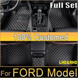 Car Floor Mats For FORD Galaxy Kuga MK1 MK2 MK3 Escort  Edge EVOS Everest Bronco Sport Bronco Tourneo Custom Car Accessories