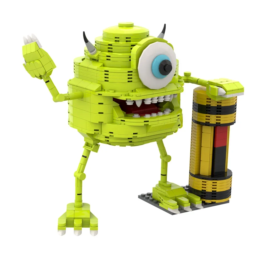 Gobricks MOC monstres inc blocs de construction monstre vert Mike Wazowski modèle Robot briques bricolage assemblé jouet pour enfants cadeau