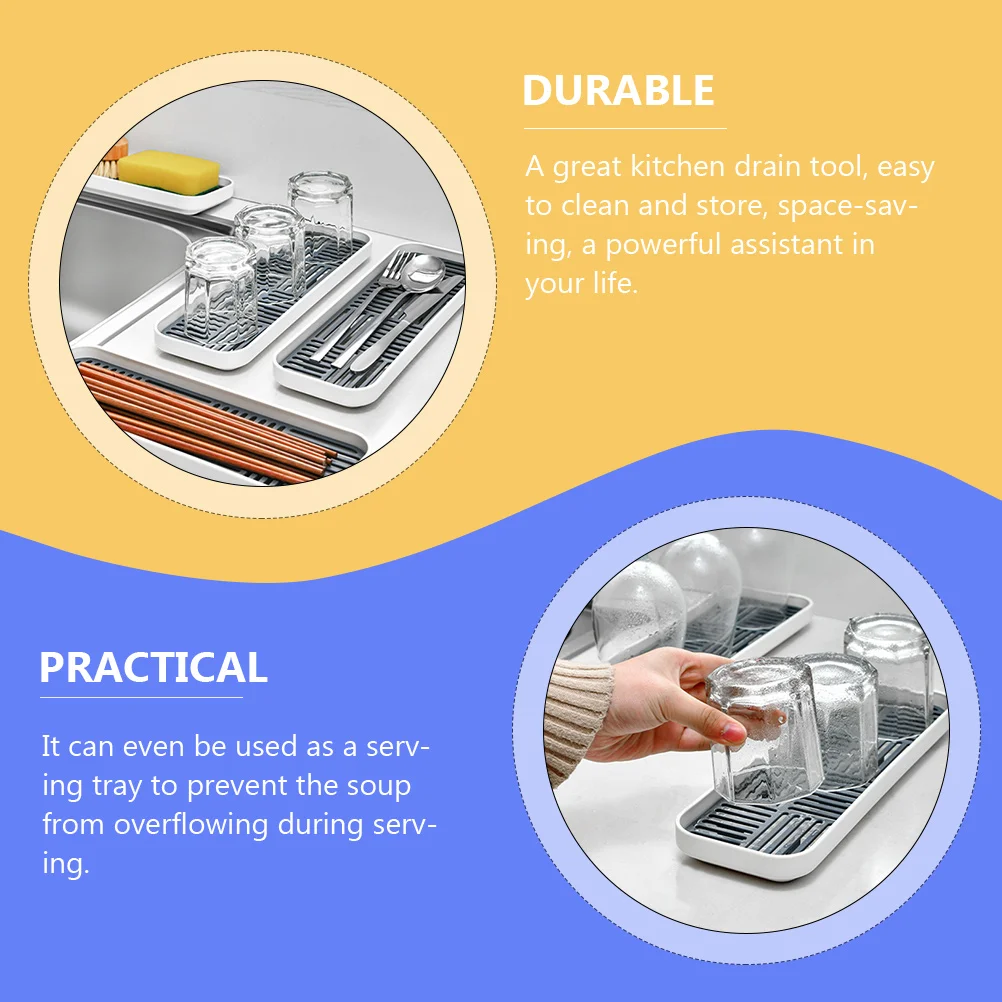 

Double Layer Water Filter Tray Plastic Cup Drainer 2 Tier Dish Drying Kitchen Fruit Veggie Strainer Tea Coffee