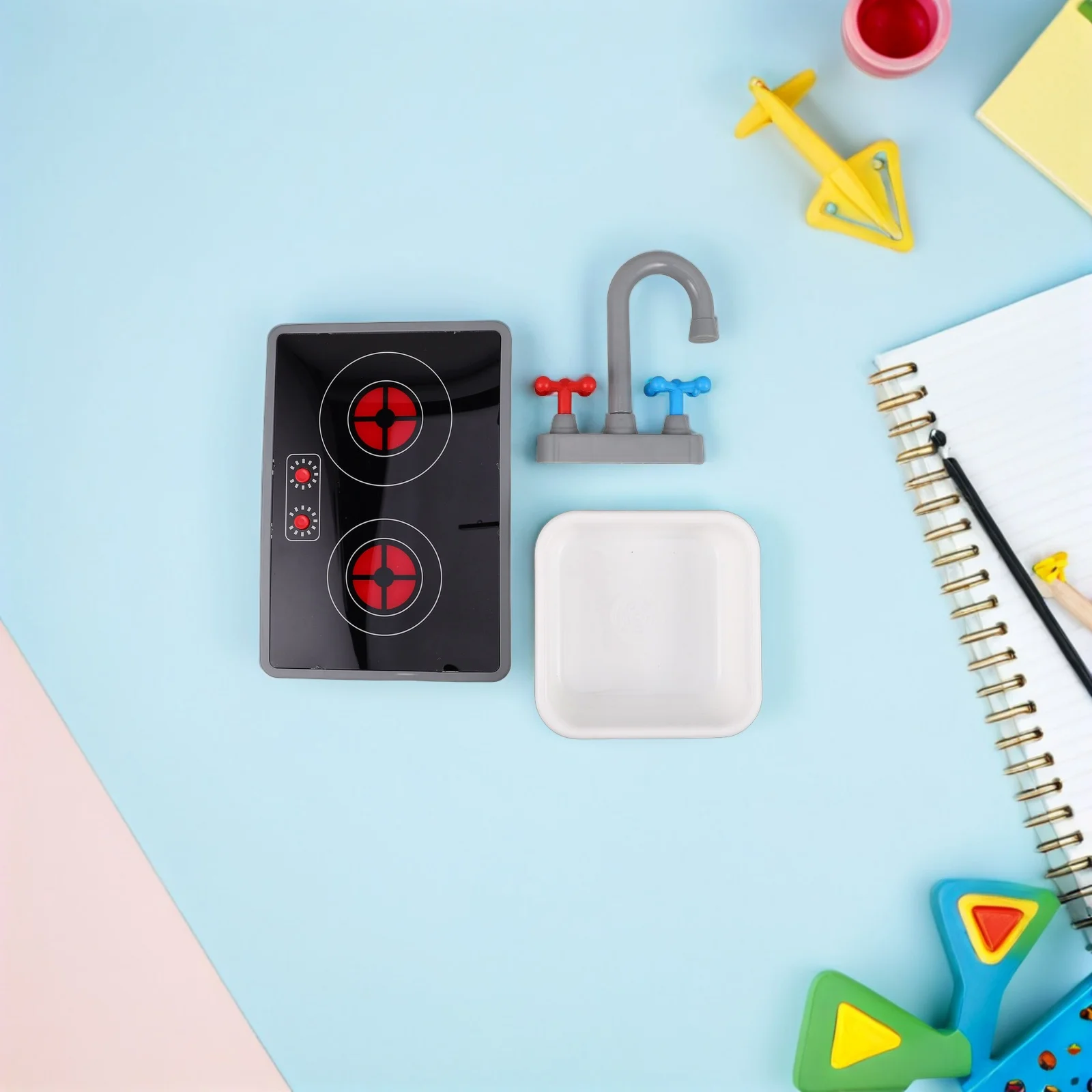 1セット キッチンセット 子供用 プラスチック製 ごっこ遊び家電 リアルな水が出るシンク 蛇口 幼児向け ロールプレイ 料理ゲーム 教室用