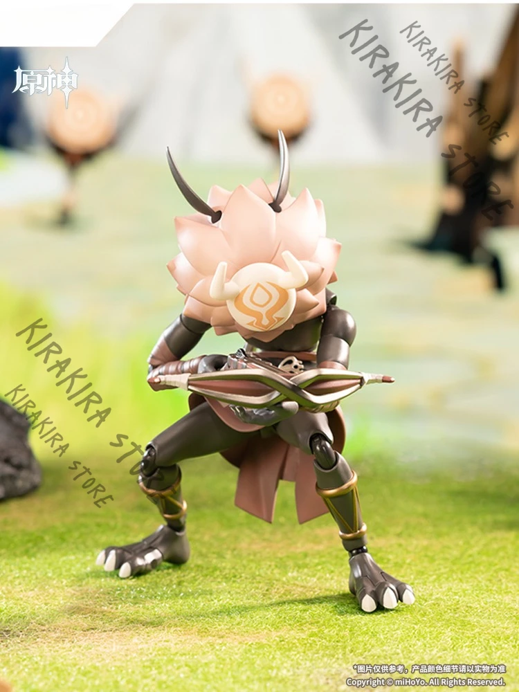 

Genshin Impact Hilichurl Cosplay Anime 1/8 Action Figures Kawaii Genuine Q Version Decoration Ornaments Collect Present 17cm