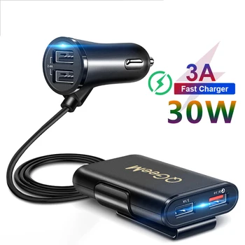 3.1A Car Charger Fast charging,3.1A araç şarj hızlı şarj 4 port hızlı şarj evrensel Mini sigara USB çakmak şarj güç soketi seyahat iPhone için