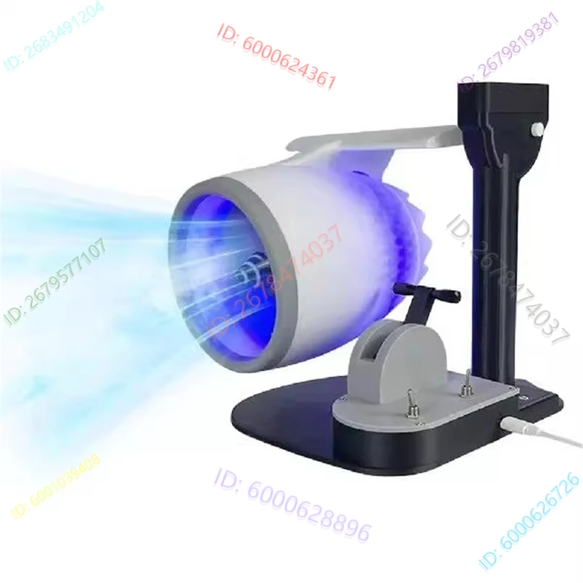 

Fan USB Turbofan Upgraded Engine Model Adjustable Speed Push Rod JetFan Creative Turbo Desktop Fan Turbofan Engine Model Toy