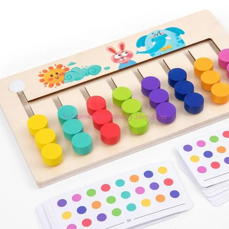 85aa Holzlernspielzeug Puzzle Farbpassendes Spiel für Jungen Mädchen 3 4 5 Jahre