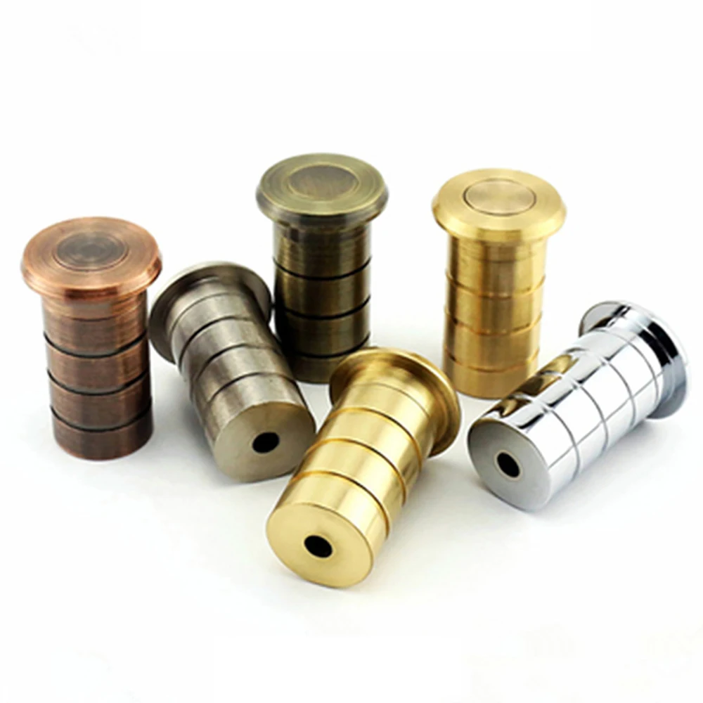 

1PCS Pure Copper Door Latch Dust Protector Ground Spring Cover Concealed Latch Seat Door Bolt Dust Cover Anti-sand Latch Cover