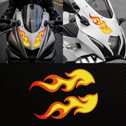 1Pair Flame Motorcycle Stickers Waterproof Motorbike Front Fairing Fuel Tank Electric Scooter Vinyl Decals Cool Refit Decoration