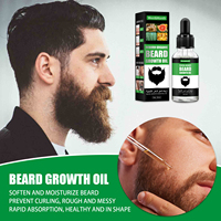 Men's Beard Care Liquid Natural Plant Extract Essence Moisturize Soften Beard Prevent Curl Nourish Hair Follicles Beard Care Oil