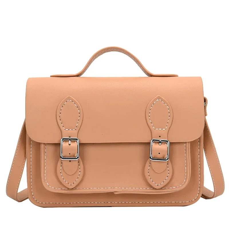 المألوف DIY اليدوية كامبريدج حقيبة كتف العصرية غطاء الوجه واحد الكتف المرأة حقيبة لينة بو الجلود شكل مربع #5