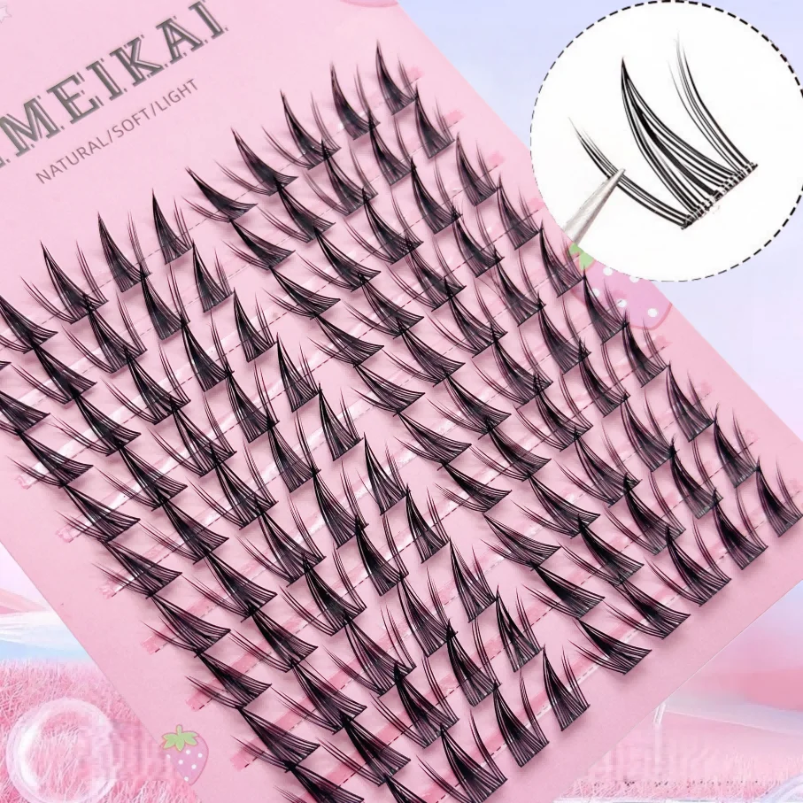 Easy to stick Sunflower False Eyelash Set -100 clusters, naturally styled with fine black stripes, reusable, suitable for beginn
