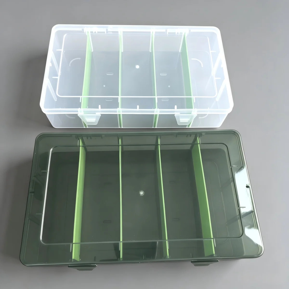 Hardware Tool Storage Box — 5-Compartment Transparent Organizer for Screws, Accessories, and Fishing Tackle