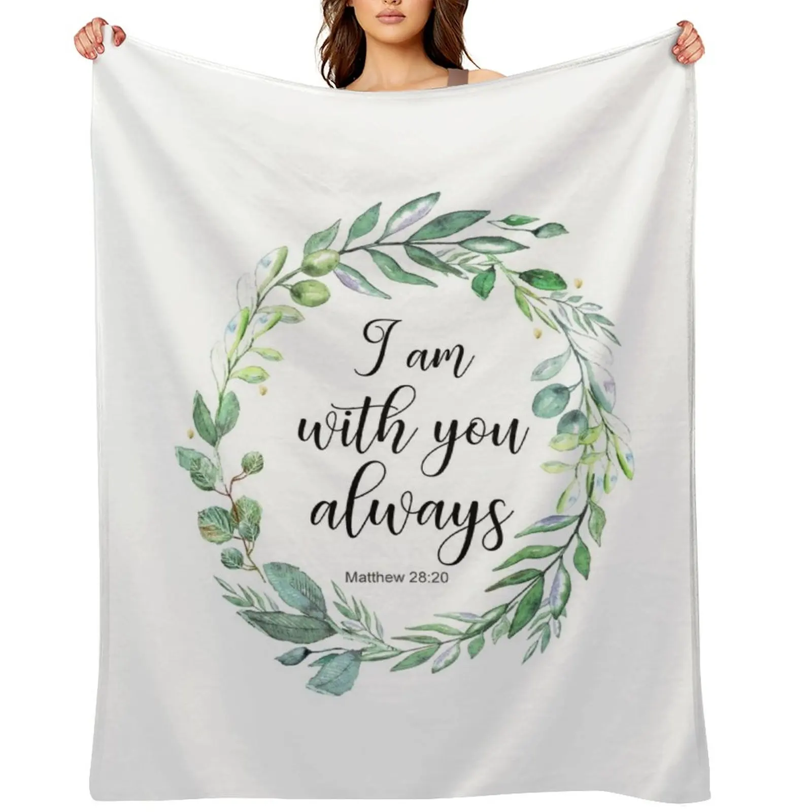 

I am with you always bible verse Matthew 28:20 Throw Blanket Warm Luxury Designer Luxury Throw Large Blankets