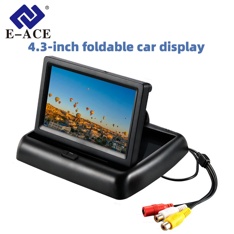 4.3-Inch Foldable Car Display HD Reversing Video Player with Optional Rear Camera to Assist Reversing Parking