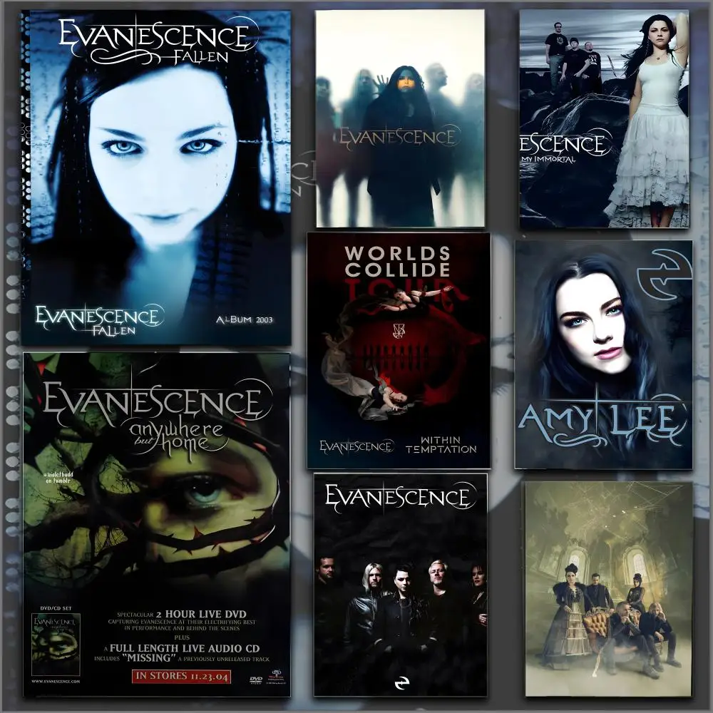 E-Evaneszenz A-Amy Lee Poster HD Anime Hot Theme Sänger/OST/Film-Wasserdicht Selbstklebende Heimdekoration