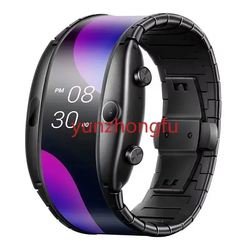 

Bluetooth Smart Watch Alpha Flexible Display SmartWatch 4G Internet Mobile Heart Rate Detection GPS Positioning