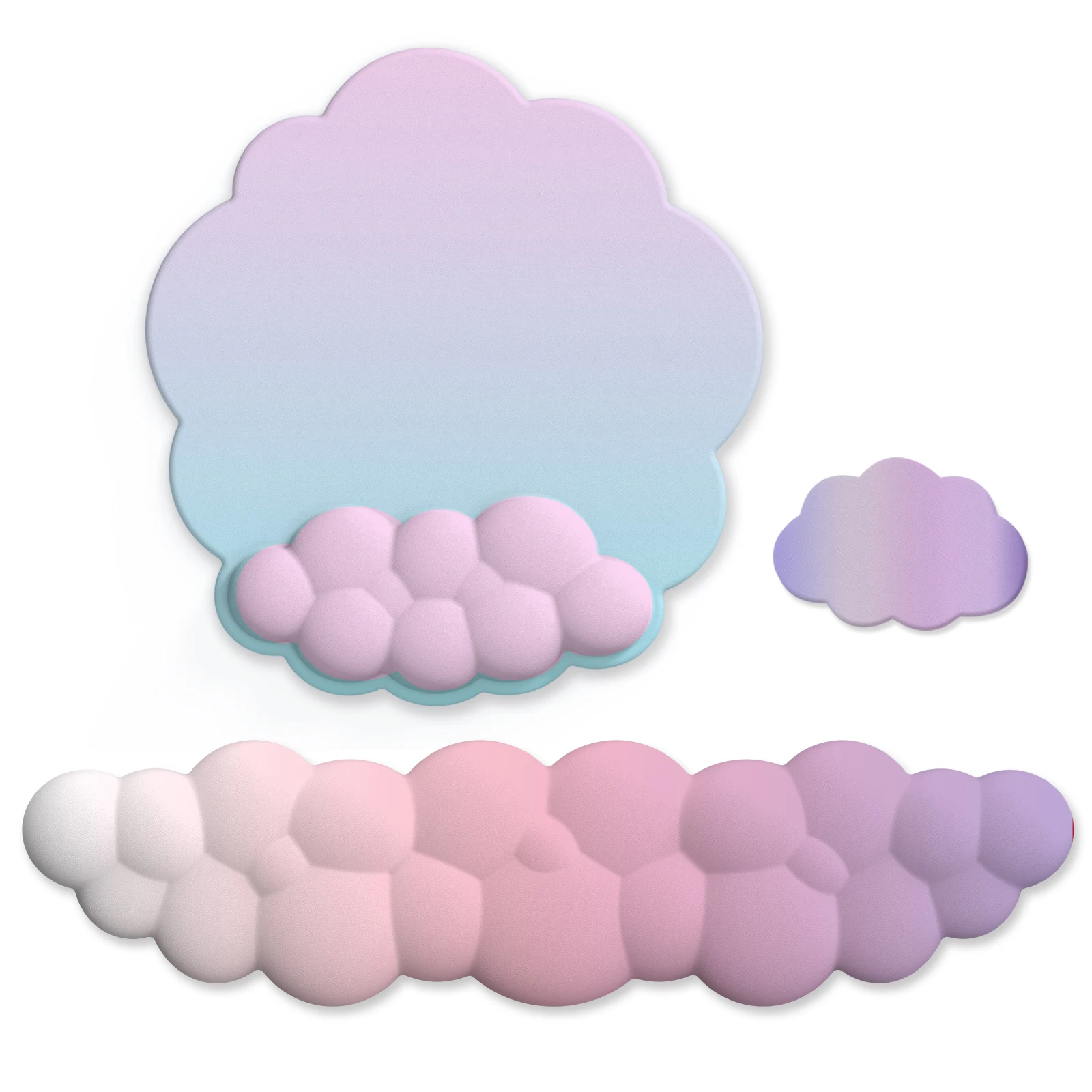 Cloud Keyboard and Mouse Wrist Rest support Ergonomic Memory Foam Non-Slip Base Wrist Support Mouse Pad for Home Office