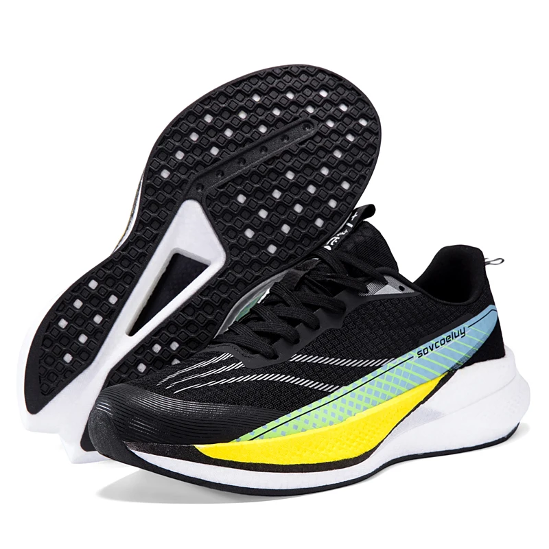 Herren-Laufschuhe mit Carbonplatte, Marathon-Sportschuhe, atmungsaktiv, leicht, bequeme Damen-Sportschuhe, ideal zum Gehen, für Reisen und Freizeitaktivitäten. – Detail 4
