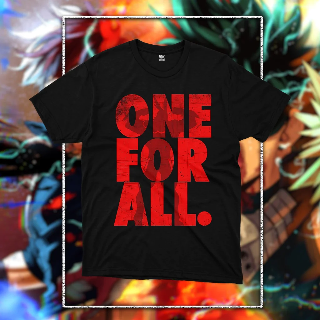 

ONE FOR ALL unisex Anime cotton shirt outdoor recreation tee