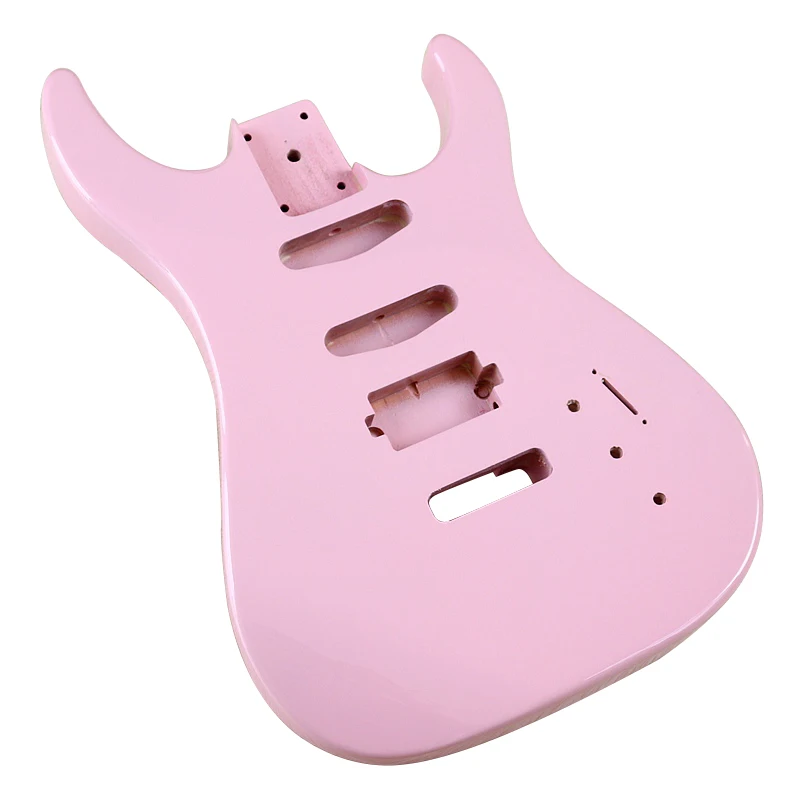 Poplar Wood Electric Guitar Body DIY Guitar Parts Pink & Green Guitar Barrel 5.6cm Pocket Width