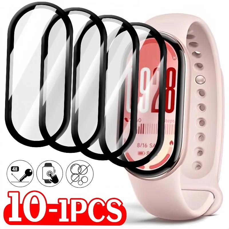 

Защитная пленка из ПММА 9H для Xiaomi Mi Band 10 Band9, полное покрытие, защитная пленка HD, пленка для умных часов с защитой от царапин для Mi Band 10 9