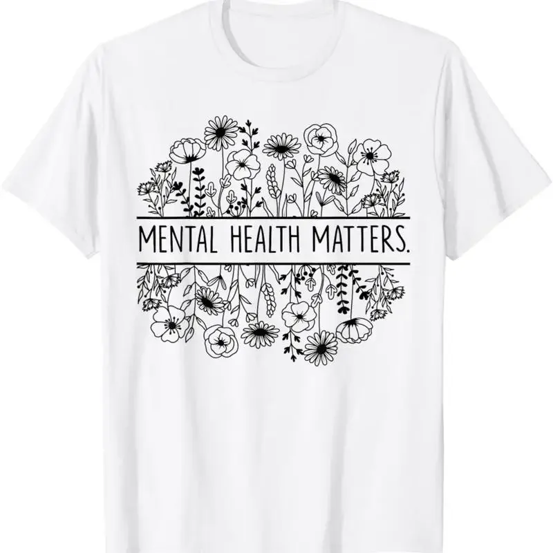 Vintage Retro Wildflower Mental Health Awareness Matters T Shirt