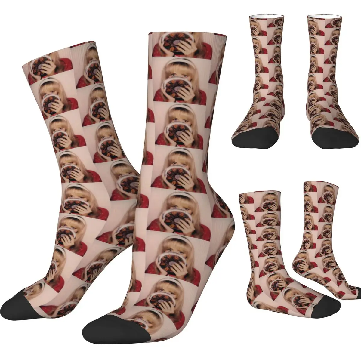 Sabrina Carpenter Merch Fruitcake Socks Autumn Stockings Elegant Men's Warm Soft Socks Pattern Outdoor Sports Non Skid Socks