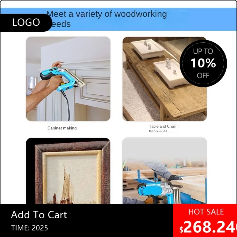 Pistola de clavos eléctrica de 0808082300W, pistola de clavos recta, código de motor de cobre puro, pistola de clavos F30 para carpintería a