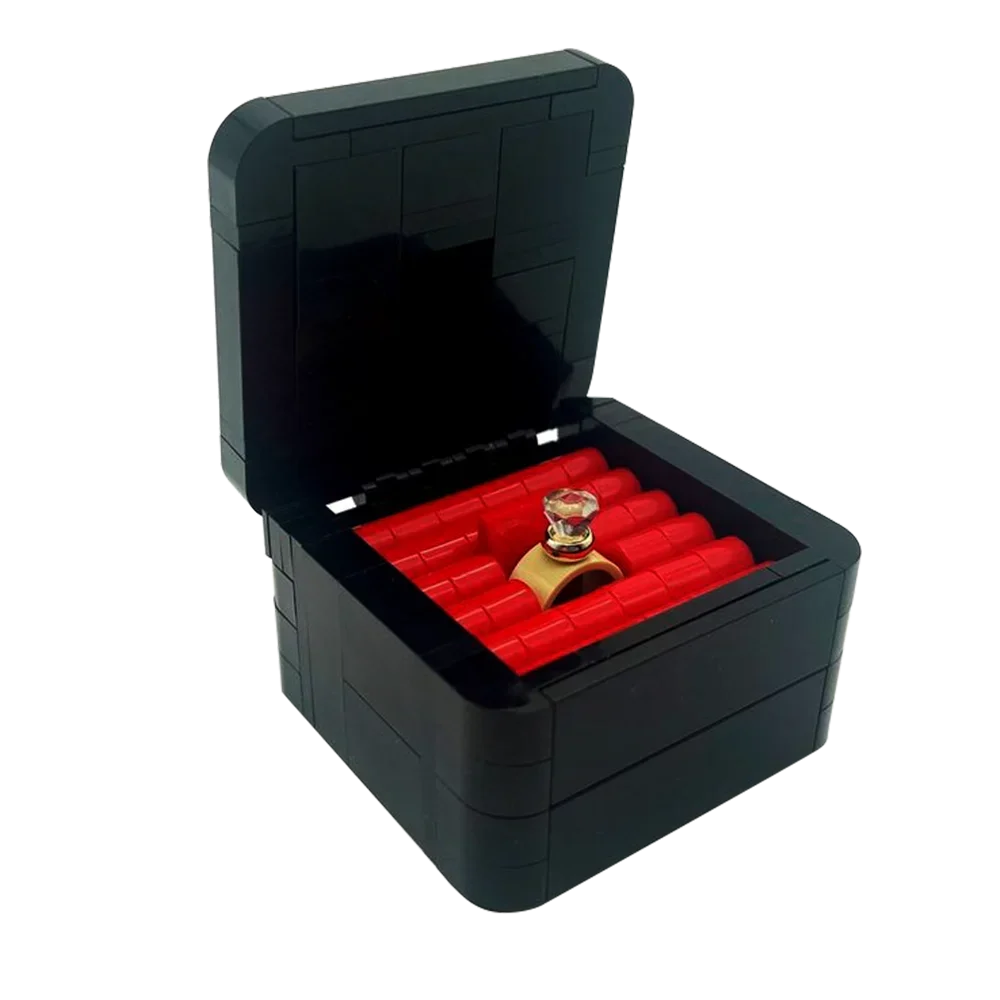 Gobricks MOC Romantischer Verlobungsring Bausteine Kit Hochzeit Gedenkmodell Dekorative Ziegel Spielzeug Valentinstag Geschenk