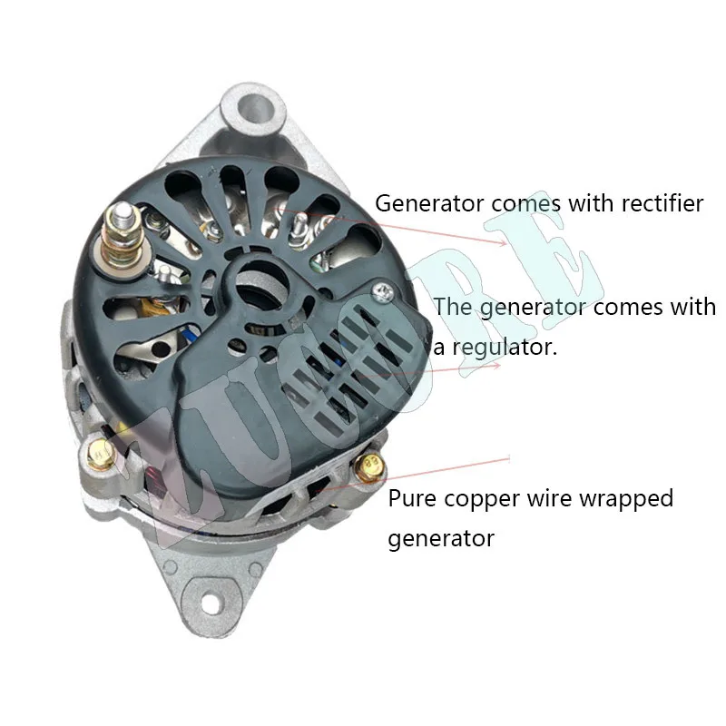 Agricultural 2000W three-wheel tractor high-power generator 14V 28V permanent magnet DC brushless generator